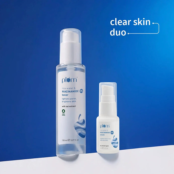 Niacinamide Blemish Fading Duo | With Toner & Serum | Brightens & Fades Blemishes | All Skin Types | 100% Vegan