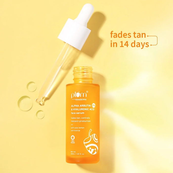 2% Alpha Arbutin & Hyaluronic Acid Tan Fading Face Serum For All Skin Types