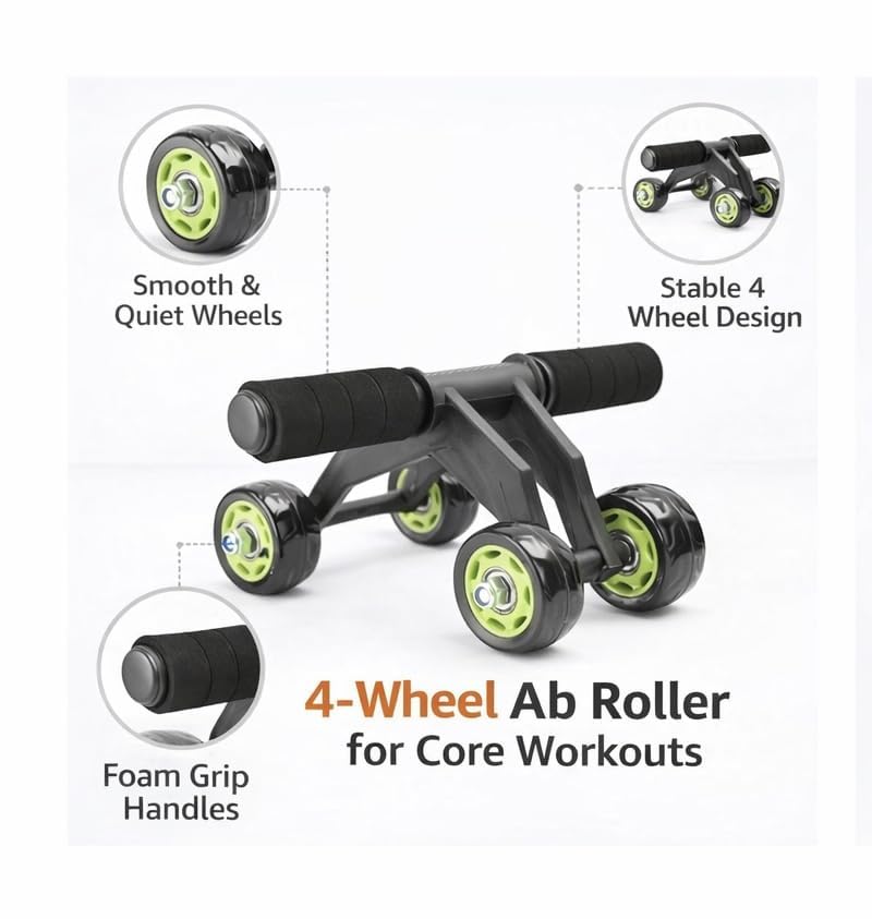 4 Wheel AB Wheel Roller workout accessory