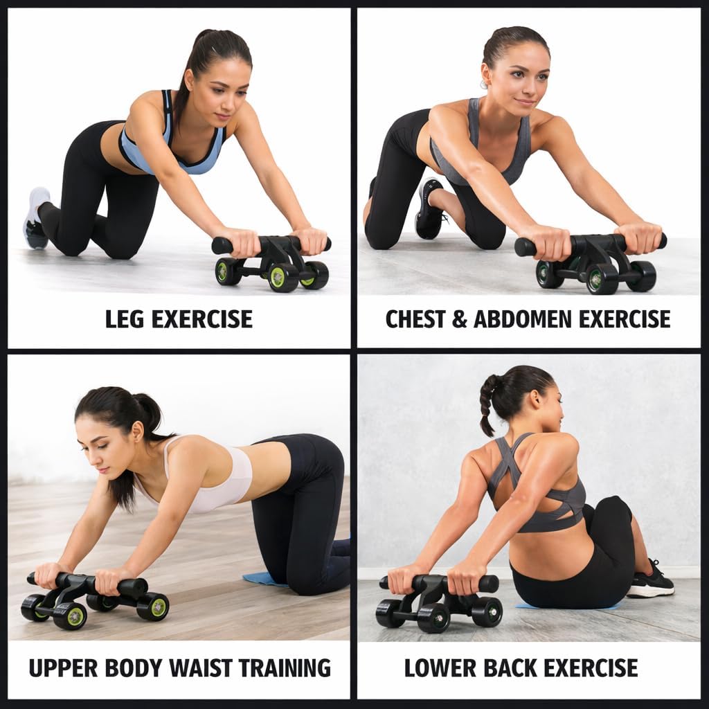 4 Wheel AB Wheel Roller exercise view