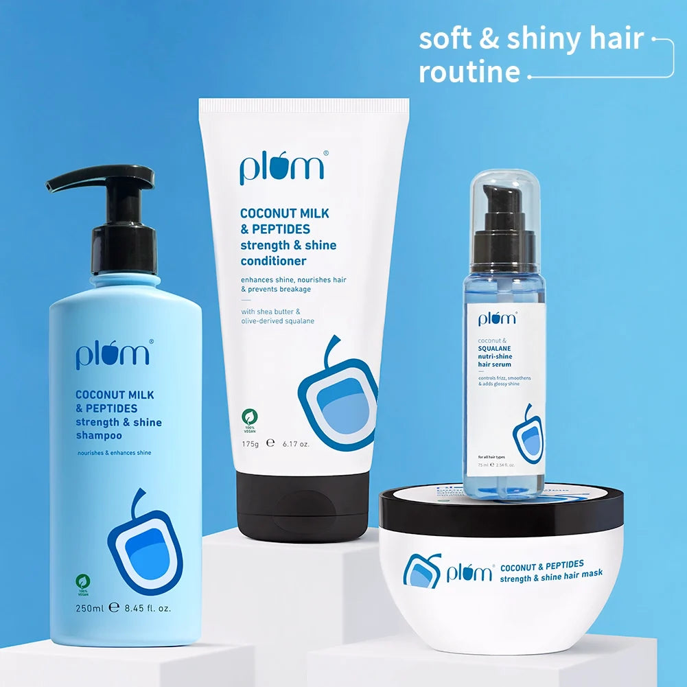Coconut & Peptides Soft Hair Routine | 4 step combo | Shampoo, Conditioner, Hair Mask, Hair Serum