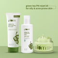 Plum Green Tea PM Reset Kit for Oily, Acne-prone Skin with Green Tea Face Wash, Green Tea Toner, and Green Tea Night Gel