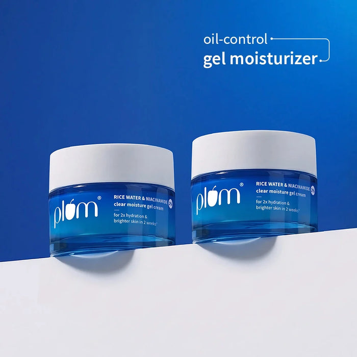 2% Niacinamide & Rice Water Brightening Gel Moisturizer For Clear & Bright Skin (50 g) - Pack of 2
