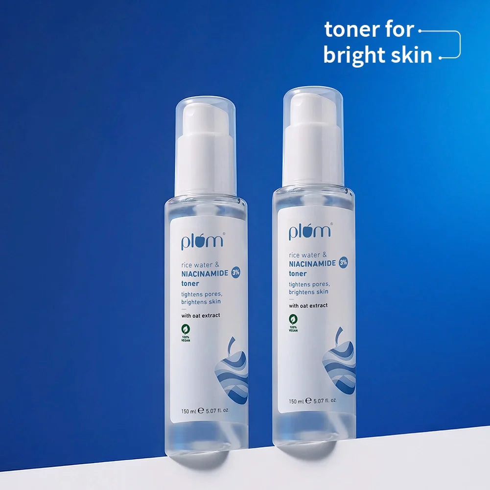3% Niacinamide & Rice Water Toner for Bright Skin (150 ml) - Pack of 2