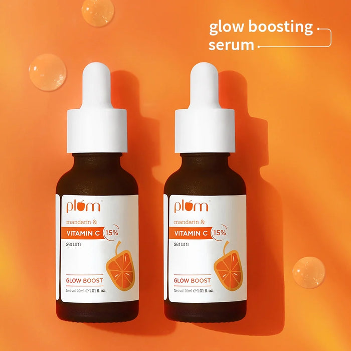 15% Vitamin C & Mandarin Glow Boost Serum - Pack of 2