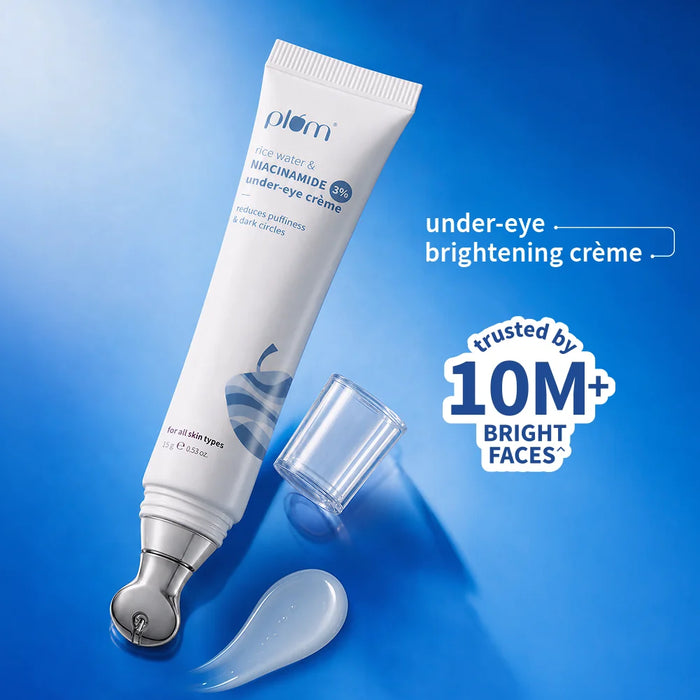 Rice Water & Niacinamide 3% Under-Eye Crème with Peptides, Ceramides & Caffeine