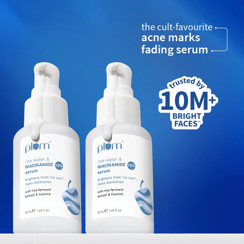 10% Niacinamide Face Serum with Rice Water (50 ml) - Pack of 2